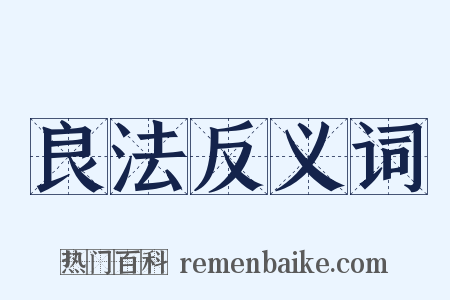 良法反义词是什么意思的图片